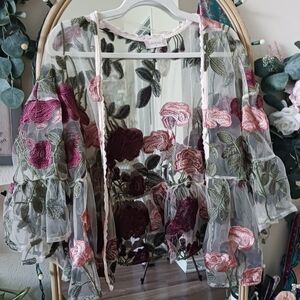 Altar'd State Embroided Floral Top